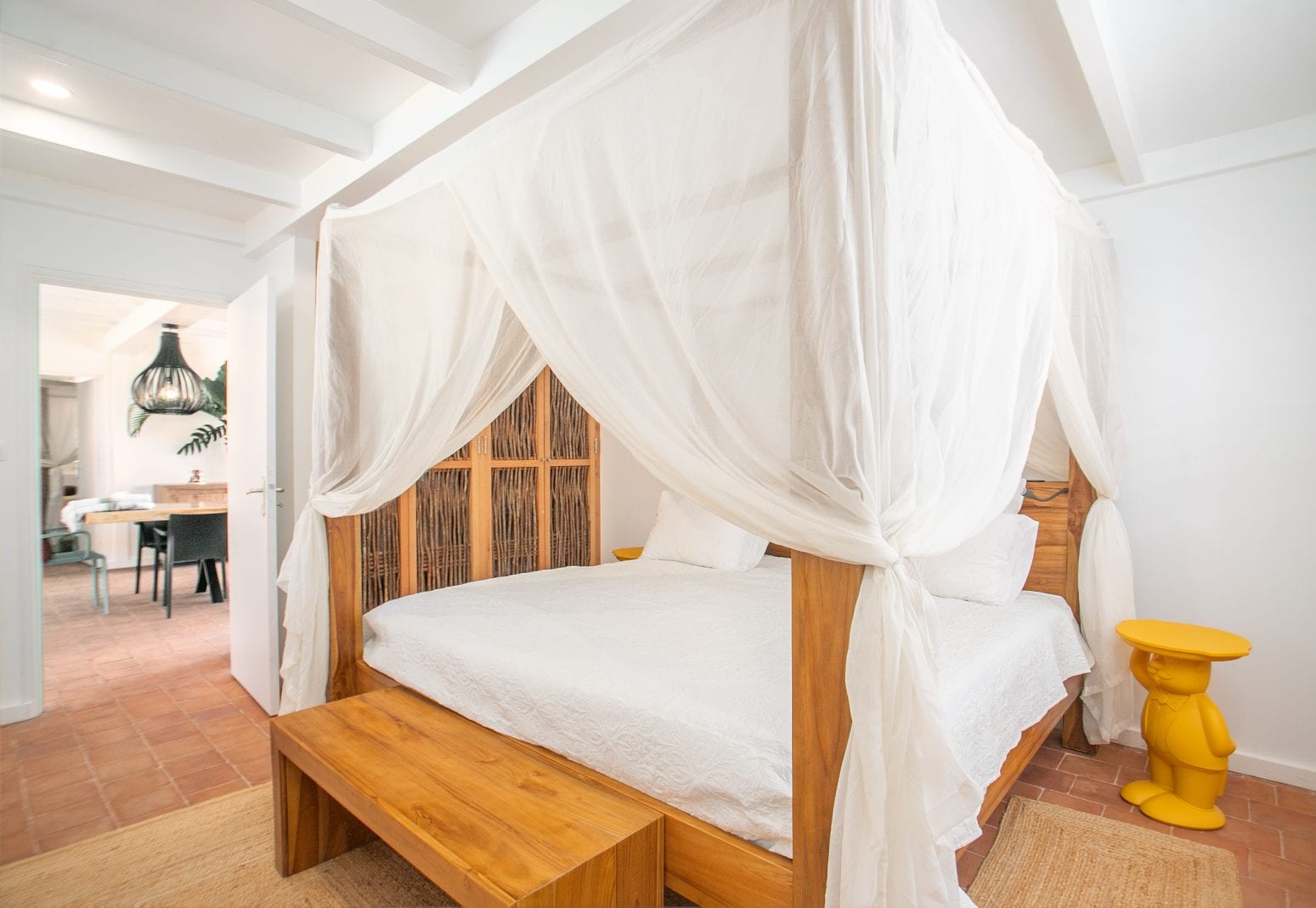 Chambre tête de lit tressée